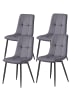 VASAGLE 4er-Set: Esszimmerstuhl Tyra in Grau - (B)43 x (H)82 x (T)51 cm