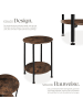 tectake Beistelltisch Ballina 45 x 64 cm, Industrial Holz dunkel, rustikal