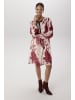 Aniston SELECTED Plisseekleid in creme-bordeaux-silber