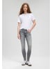 Mavi Jeans T-Shirt Rundhals Kurzarm Top Oberteil mit Print in Weiß