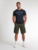 Petrol Industries Cargo-Shorts mit Gürtel in Grün