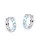 schmuck23 Creolen 925 Silber Zirkonia 0,3 cm x 1,2 cm