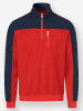 WITT WEIDEN Fleece-Shirt in dunkelblau-rot