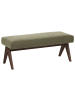 Beliani Bettbank TAMRE in Grün/Braun - (W) 118 x (H) 48 x (L) 46 cm