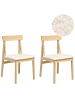 Beliani 2er-Set Esszimmerstuhl ISLE in Beige/Braun