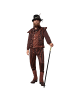 tectake Steampunk-Outfit mit dominierenden Längsstreifen, schwarz/braun