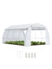 Outsunny Foliengewächshäus,397L x 300B x 200H cm,Weiß