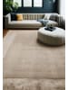 KADIMA DESIGN Teppich Wolle mit Viskose-Bordüre, Schlicht, Weich, Bodentextil in Beige