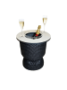 COOTAB Cooler Table 3-in-1 Loungetisch mit Acryl-Kühler Paris in 43 cm in Schwarz/Champagner