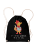 Mr. & Mrs. Panda wander rucksack Fuchs Sänger mit Spruch in Schwarz