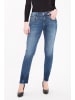 ATT Jeans ATT Jeans ATT JEANS 5 Pocket Jeans Stretch Denim im Straight Cut mit Fransensaum Stella in mittelblau