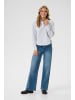 Kaffe Langarm - Hemd KAosita Loose fit in White/Black oxford stripe