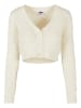 Urban Classics Urban Classics Damen Ladies Cropped Feather Cardigan in whitesand