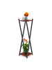 relaxdays Blumenständer in Schwarz/ Dunkelbraun - (B)29 x (H)99 x (T)29 cm