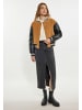 DreiMaster Damen Jacke in Kamel Schwarz