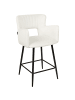 Beliani 2-tlg Barhocker SANILAC in Weiß/Schwarz