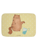 Mr. & Mrs. Panda Badteppich Katze Wasserglas ohne Spruch in Gelb Pastell