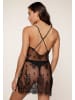 Linga Dore aus Spitze Chemise in Schwarz