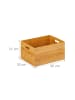 relaxdays 8 x Aufbewahrungskiste in Natur - (B)40 x (H)21 x (T)30 cm