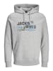 Jack & Jones Kapuzenpullover in Light Grey Melange