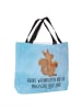 Mr. & Mrs. Panda Tote Bag Eichhörnchen Weihnachten mit Spruch in Eisblau