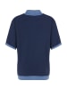 elkline Strick-Poloshirt Breathe In in darkbluemelange - infinity blue