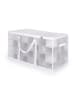relaxdays Weihnachtskugel-Aufbewahrungsbox in Transparent/ Weiß - (B)73 x (H)37 x (T)36 cm