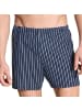 Calida Web-Boxershorts 4er Pack in Weiß/Dunkelblau