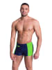 Aquarti Aquarti Herren Badehose mit Reißverschlusstasche in blau/grün