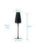 Intirilife Champagner Glas Set 220 ml Sekt Prosecco Gläser in 4x 220 ml Schwarz