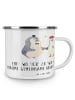 Mr. & Mrs. Panda Camping Emaille Tasse Hochzeitsfeier Abenteuer ... in Transparent