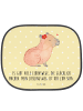 Mr. & Mrs. Panda Sonnenschutz Auto Capybara Blume mit Spruch in Gelb Pastell