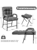 COSTWAY Relaxsessel mit Hocker & Liegefunktion in Grau