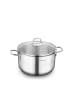 Korkmaz Korkmaz Perla Kochtopf aus hochwertigem 18/10-Edelstahl - 22 in Silber
