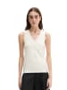 Marc O'Polo V-Neck-Top slim in White Cotton