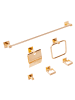 Beliani 6-tlg Badaccessoires Set UVITA in Gold