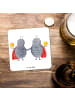 Mr. & Mrs. Panda Untersetzer Sternzeichen Zwilling ohne Spruch in Weiß