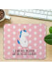 Mr. & Mrs. Panda Maus-Pad Einhorn Mann mit Spruch in Rot Pastell