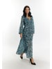 faina Damen Kleid Mit Zebra-Print in Hellblau Schwarz