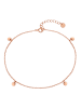 Glanzstücke München Fußkette Kreis Sterling Silber in roségold
