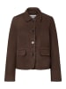 More & More kurze Velourslederjacke in espresso brown
