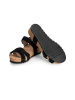 VITAFORM Veloursleder Sandaletten in schwarz