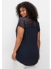 sheego Spitzenshirt in tiefblau