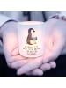Mr. & Mrs. Panda Windlicht Groß Pinguin Buch mit Spruch in Transparent
