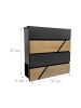 relaxdays Briefkasten in Anthrazit/ Natur – (B)37 x (H)37 x (T)11 cm