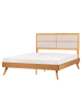Beliani Doppelbett POISSY in Braun/Beige - (W) 167 x (H) 120 x (L) 202 cm