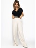 SASSYCLASSY Musselin Shirt mit V-Ausschnitt in Schwarz