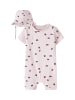 name it Set Spieler & Sonnenhut NBFVANDORA SUNSUIT in cradle pink