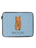 Mr. & Mrs. Panda Notebook Tasche Bär Honig mit Spruch in Blau Pastell