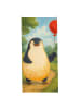 Mr. & Mrs. Panda Handtuch Pinguin Luftballon Design ohne Spruch in Eisblau